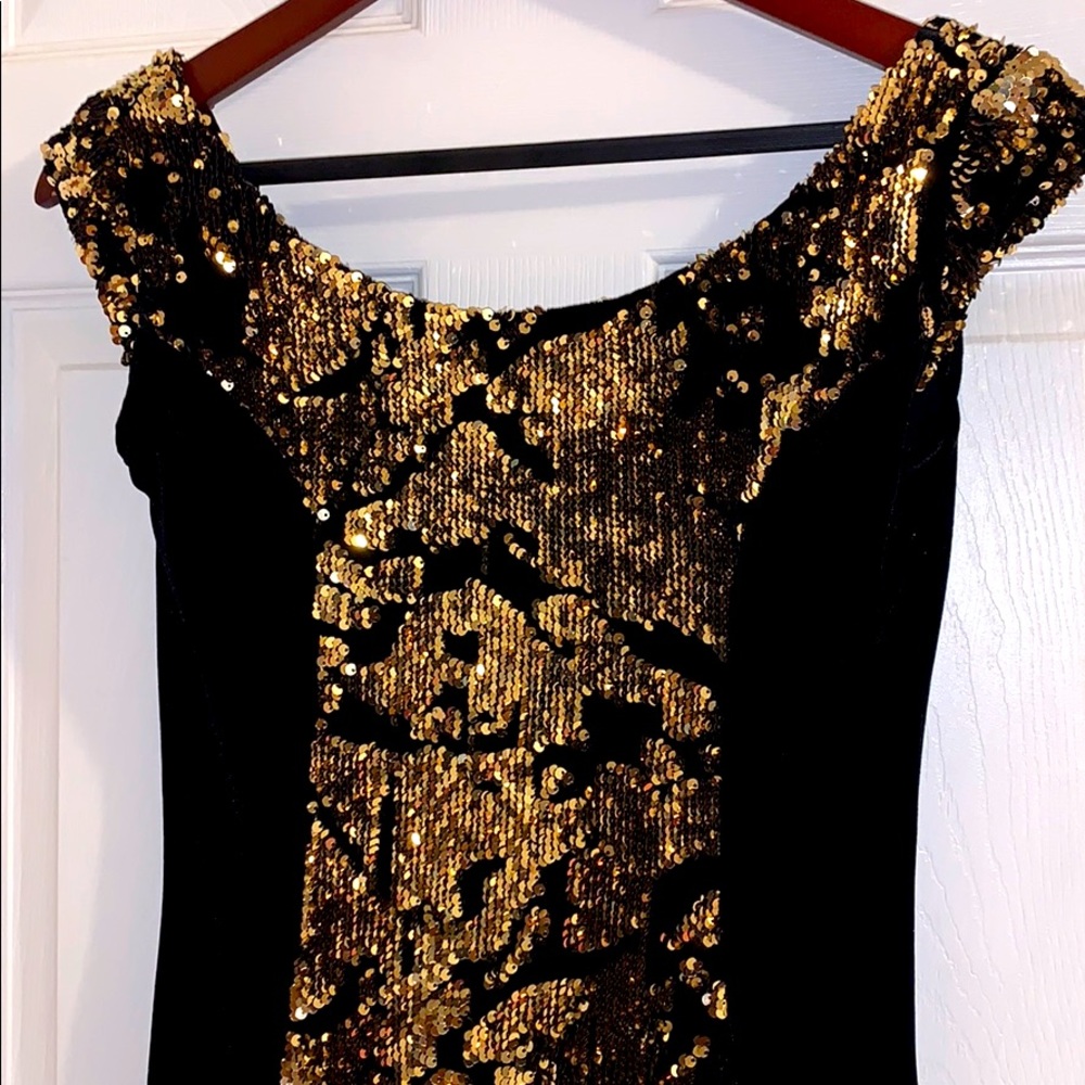 Very pretty dress,material like fish skins